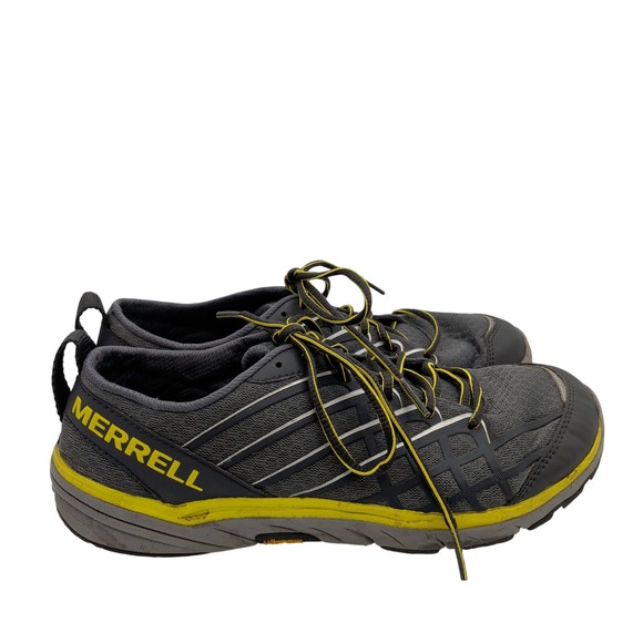 Merrell Bare Access Womens 8 Charcoal Yellow Minimalist Trail Shoes J48804 Gorp - Picture 1 of 8